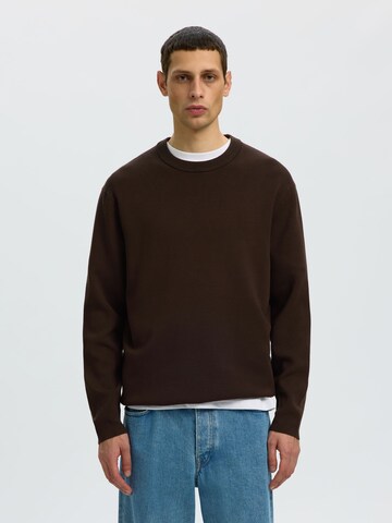 SELECTED Sweater in Brown: front