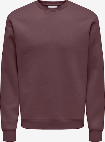 Only & Sons Regular fit Sweatshirt in Rood: voorkant