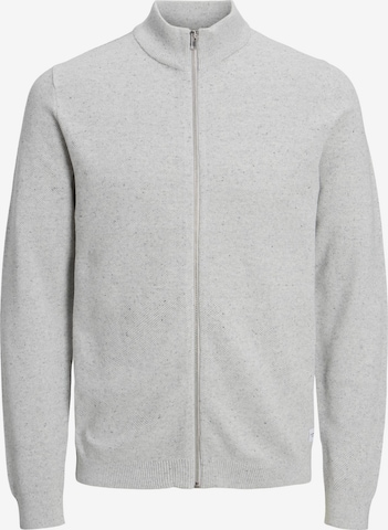 JACK & JONES Knit Cardigan 'Hill' in Grey: front