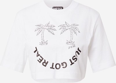DIESEL Camiseta en negro / blanco, Vista del producto