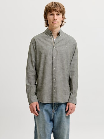 JACK & JONES Regular Fit Hemd in Grau: Vorderseite