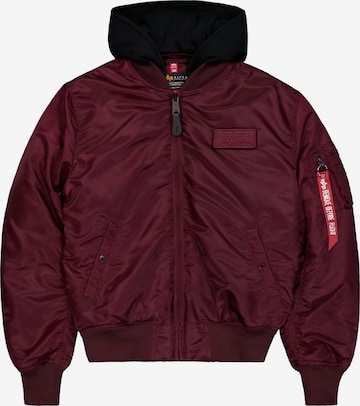 ALPHA INDUSTRIES Talvitakki 'MA-1 Zip Hood' värissä punainen: etupuoli