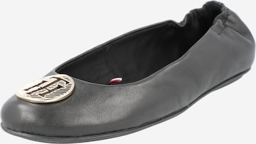 TOMMY HILFIGER Ballet Flats in Black: front