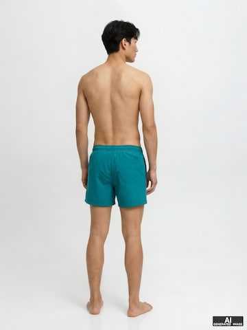 JACK & JONES Swimming shorts 'Jack & Jones Heren Zwemshort JPSTMAUI WAVE Logo Effen' in Green