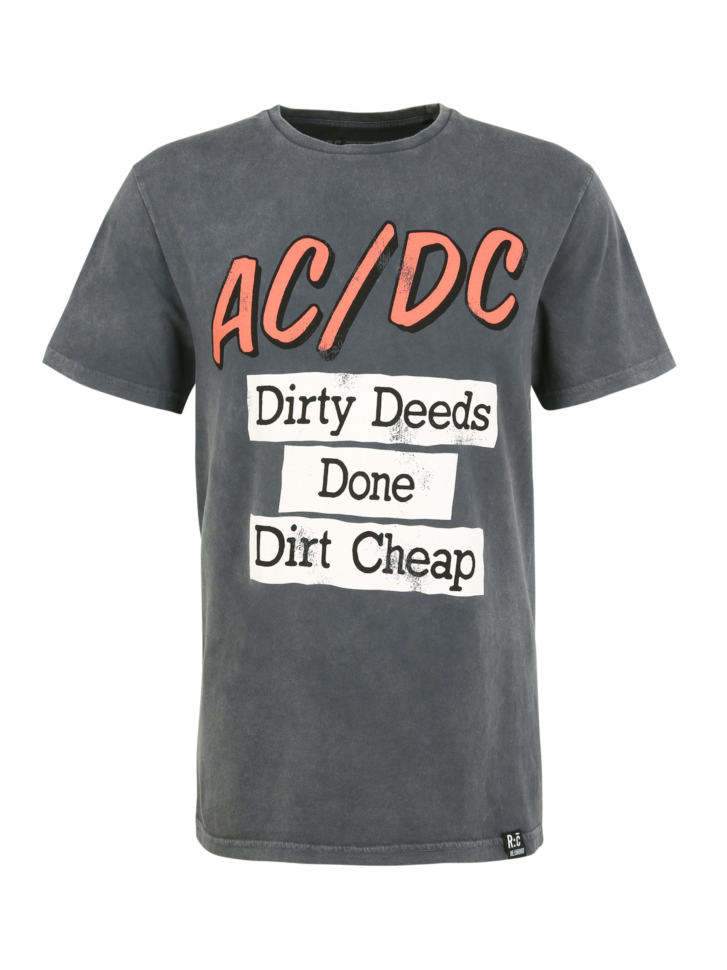 Recovered Shirt 'ACDC Dirty Deeds Done Cheap' in Grey, Item view