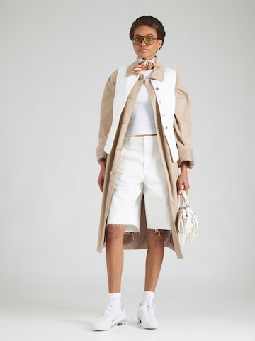 TOPSHOP Barrel Džíny 'JOA' – bílá