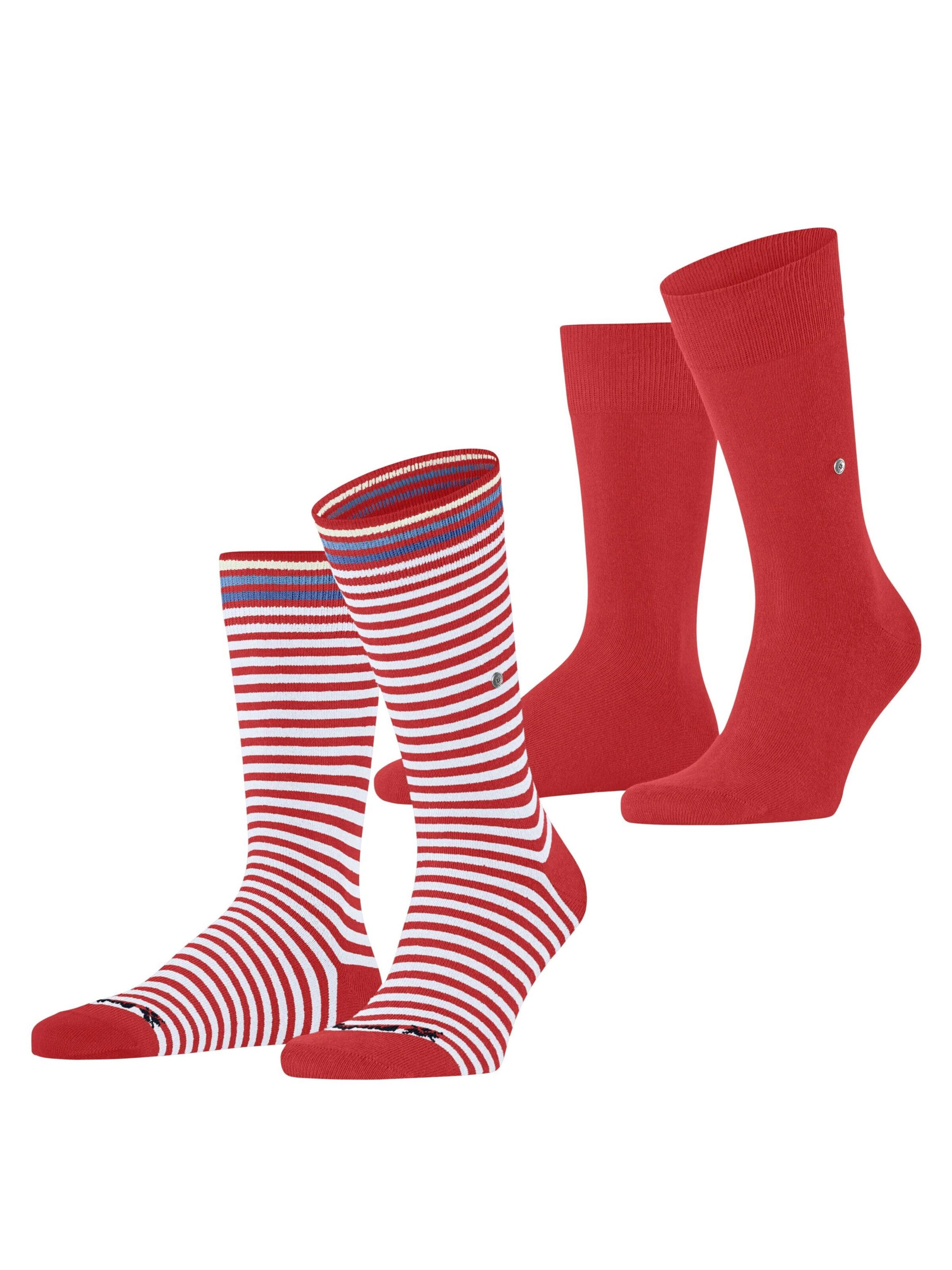BURLINGTON Socken 'Everyday Stripe 2-Pack'‌‌‌‌‌‌‌ in Pink: Vorderseite