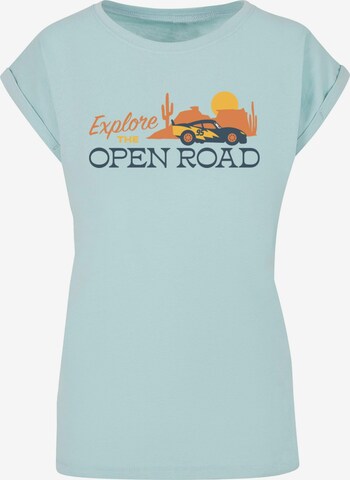 ABSOLUTE CULT T-Shirt 'Cars - Explore The Open Road' in Blau: predná strana