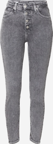 Calvin Klein Jeans Kitsas Teksapüksid, värv hall: eest vaates