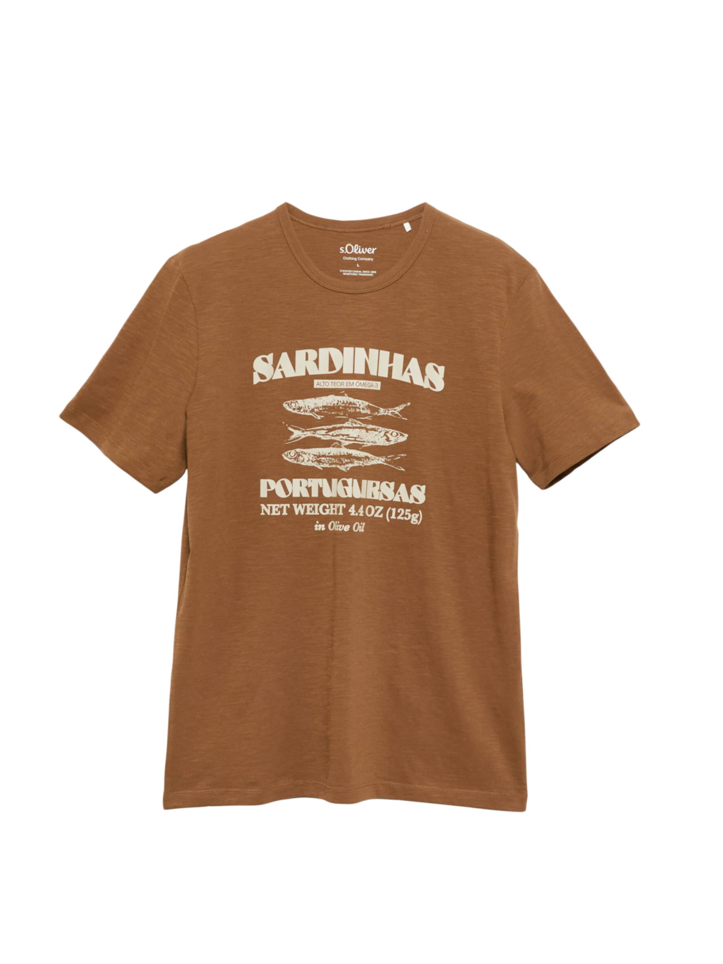 s.Oliver T-Shirt 's.Oliver - Heren t-shirt' en XXXL en marron, Vue avec produit