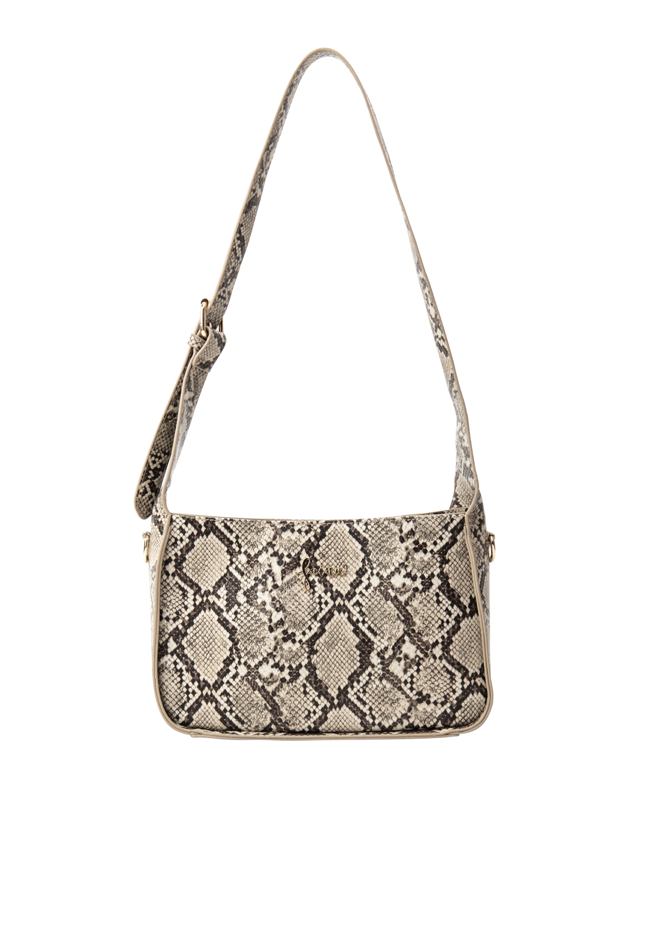 faina Schoudertas in Beige: voorkant