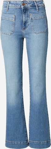évasé Jean WRANGLER en bleu : devant