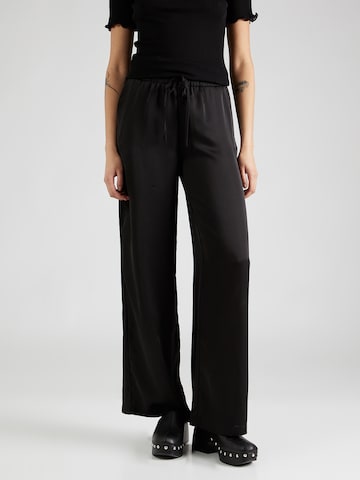 VILA Wide leg Trousers 'Ellette' in Black: front