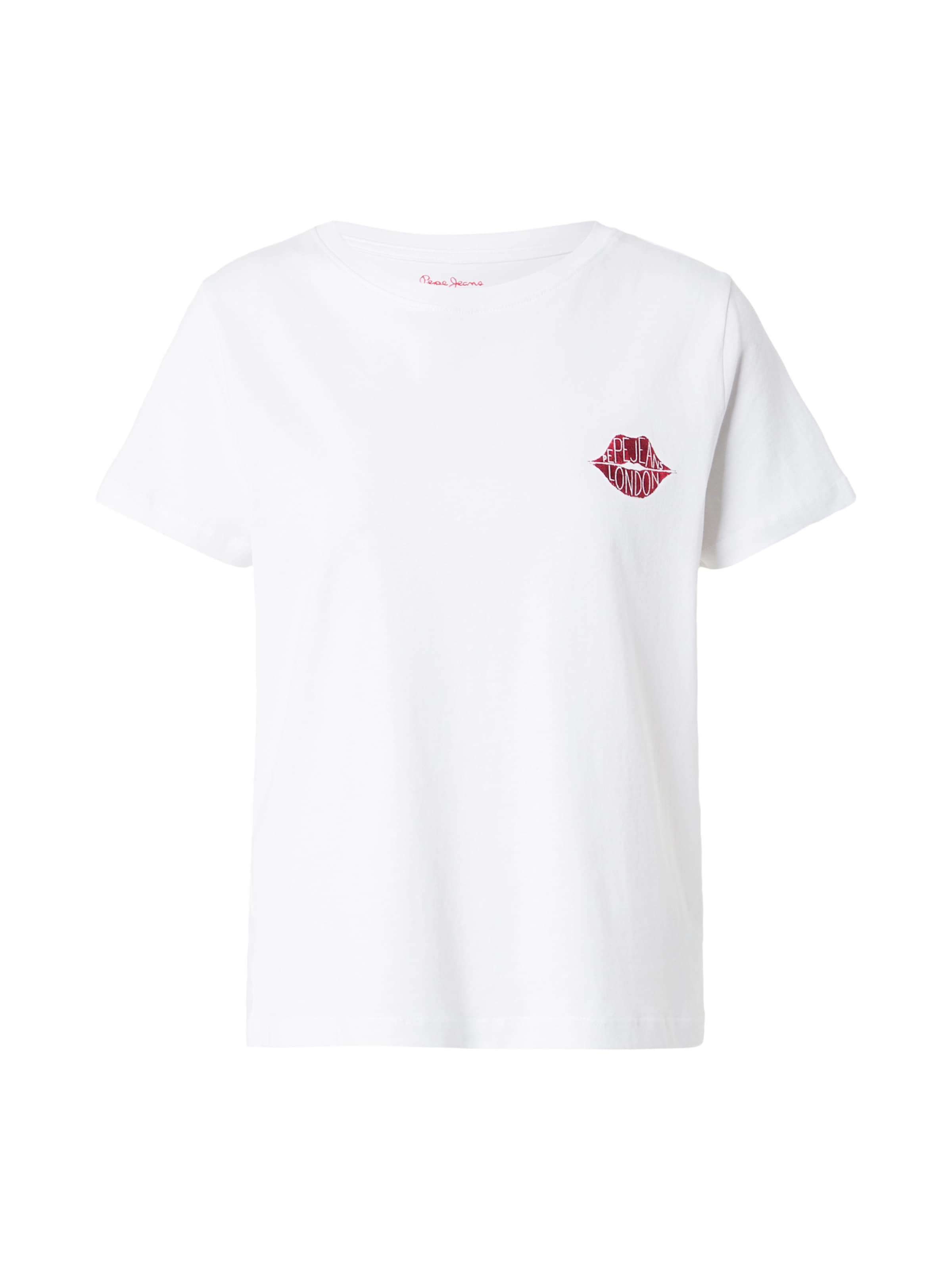 Pepe Jeans Särk 'Brule' verepunane / valge, Tootevaade