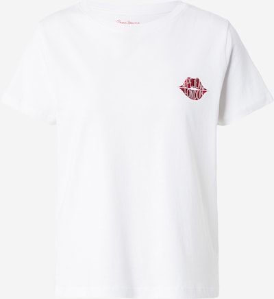 Marškinėliai 'Brule' iš Pepe Jeans, spalva – kraujo spalva / balta, Prekių apžvalga