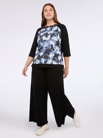 Fiorella Rubino Wide leg Broek in Zwart: voorkant
