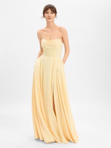Robe de soirée Luxuar Fashion en jaune : devant