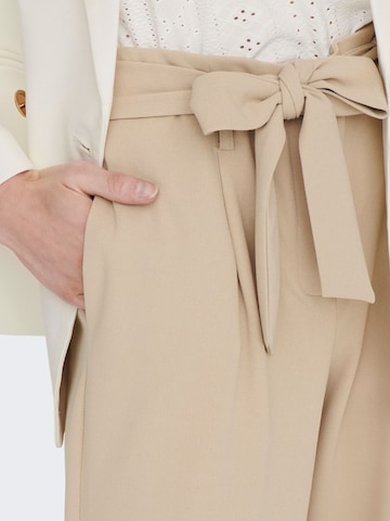 ONLY Regular Pleat-Front Pants 'Carolina' in Beige