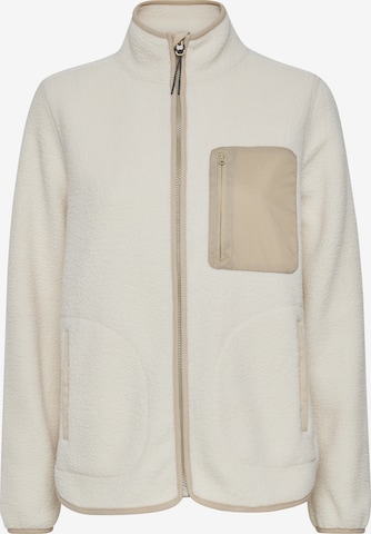 Fransa Fleece Jacket 'MILA' in Beige: front