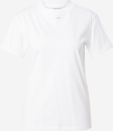 T-shirt Calvin Klein en blanc : devant