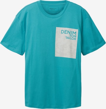 T-Shirt TOM TAILOR DENIM en vert : devant