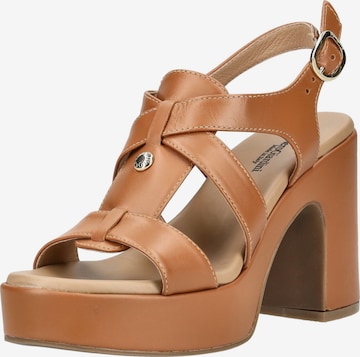 Sandales Nero Giardini en marron : devant