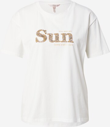 Esqualo T-shirt 'Sunny Days' i vit: framsida