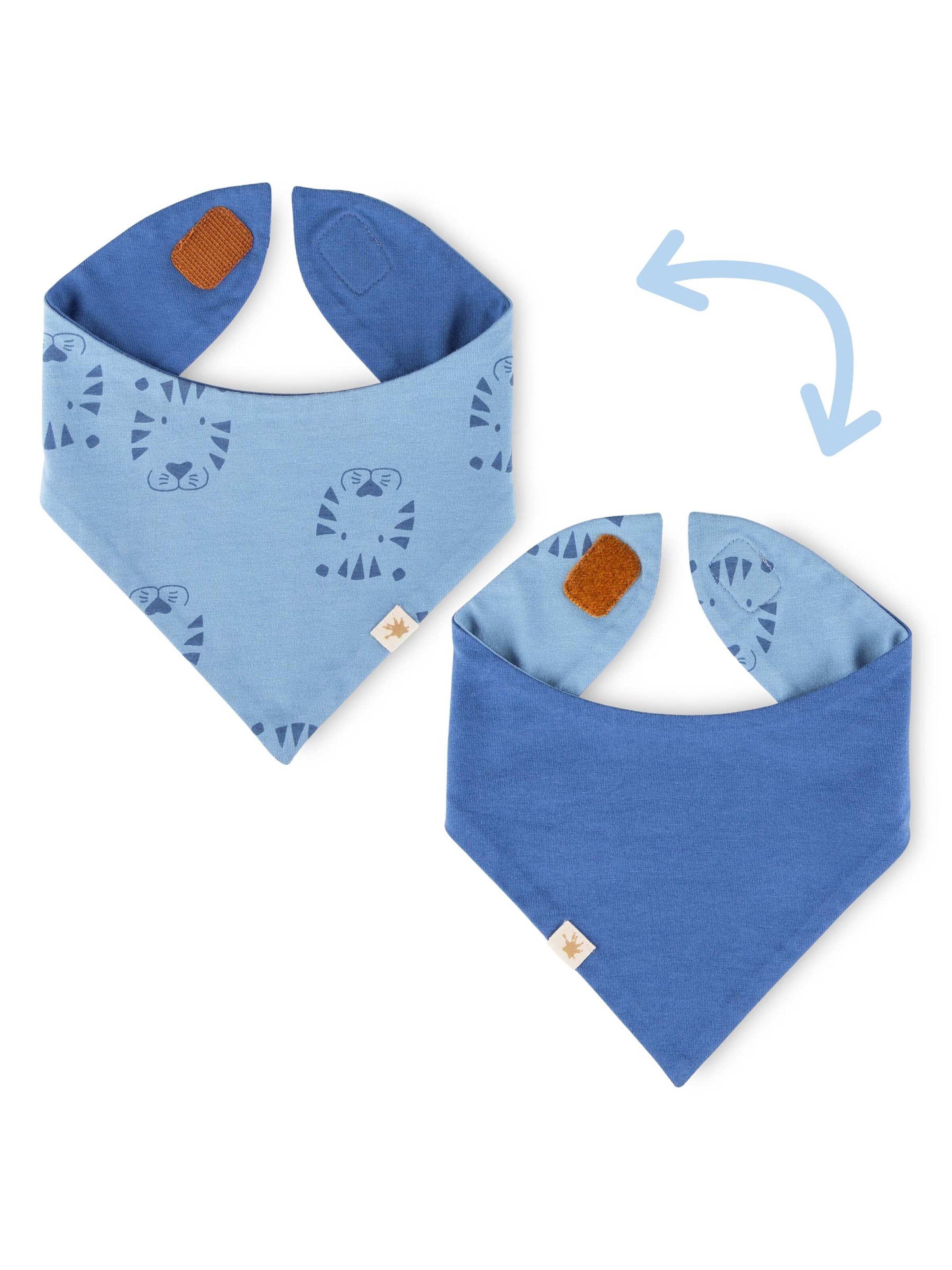 SIGIKID Scarf 'Wendehalstuch Tiger & Löwe' in Blue: front