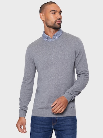 Threadbare Пуловер 'Gibbs' в сиво: отпред