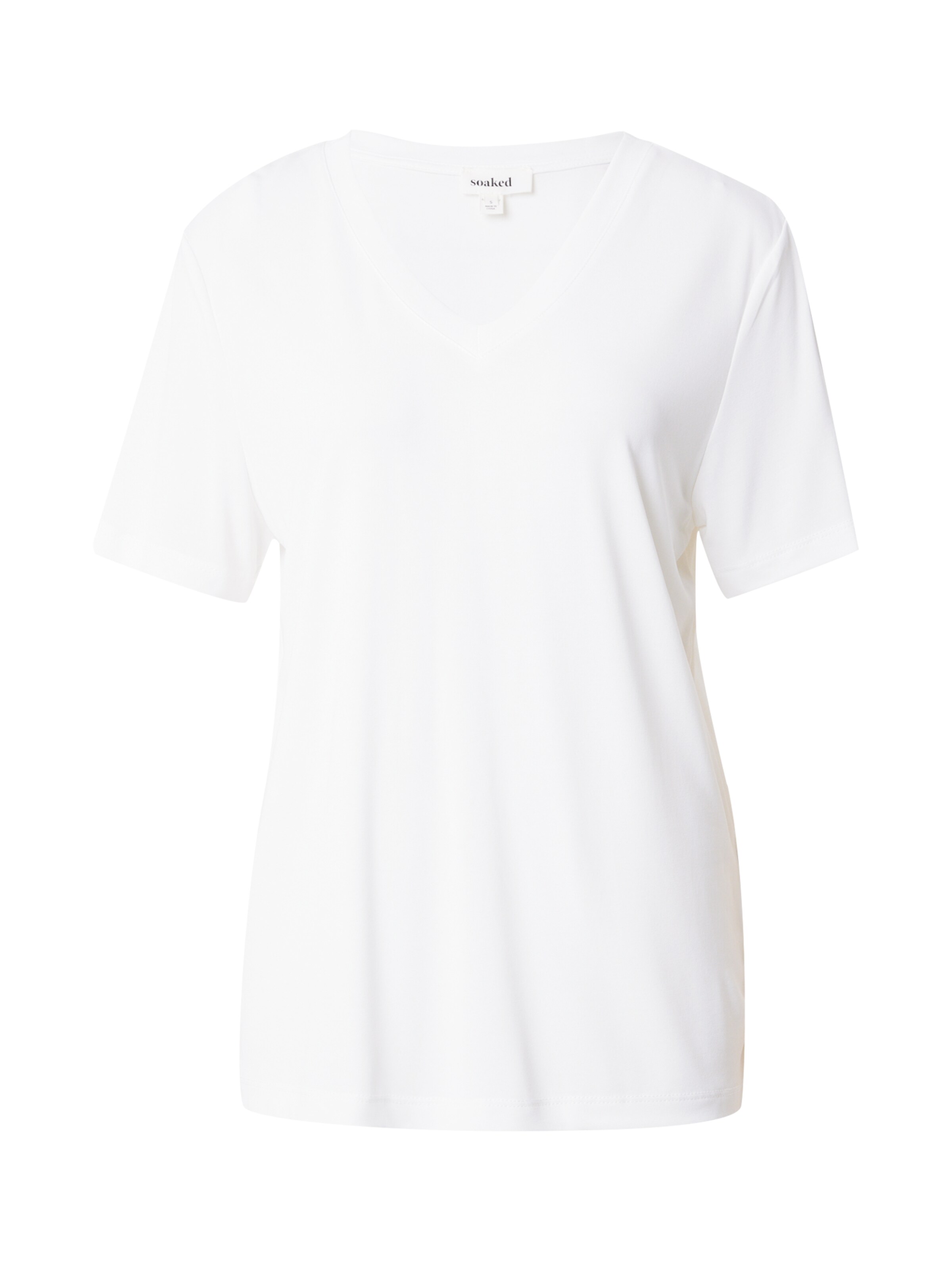 balts SOAKED IN LUXURY T-Krekls 'Columbine': no priekšpuses