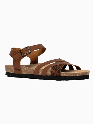 Bayton Sandalen met riem 'Denia' in Bruin