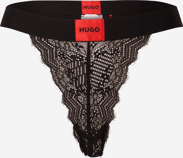 HUGO Thong in Black: front