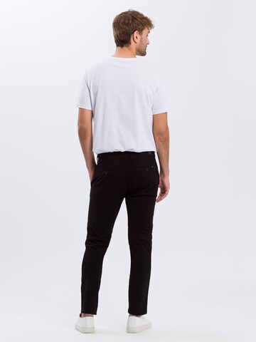Cross Jeans Tapered Chino Pants in Black