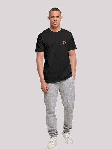 F4NT4STIC Shirt 'Rainbow Turtle' in Zwart