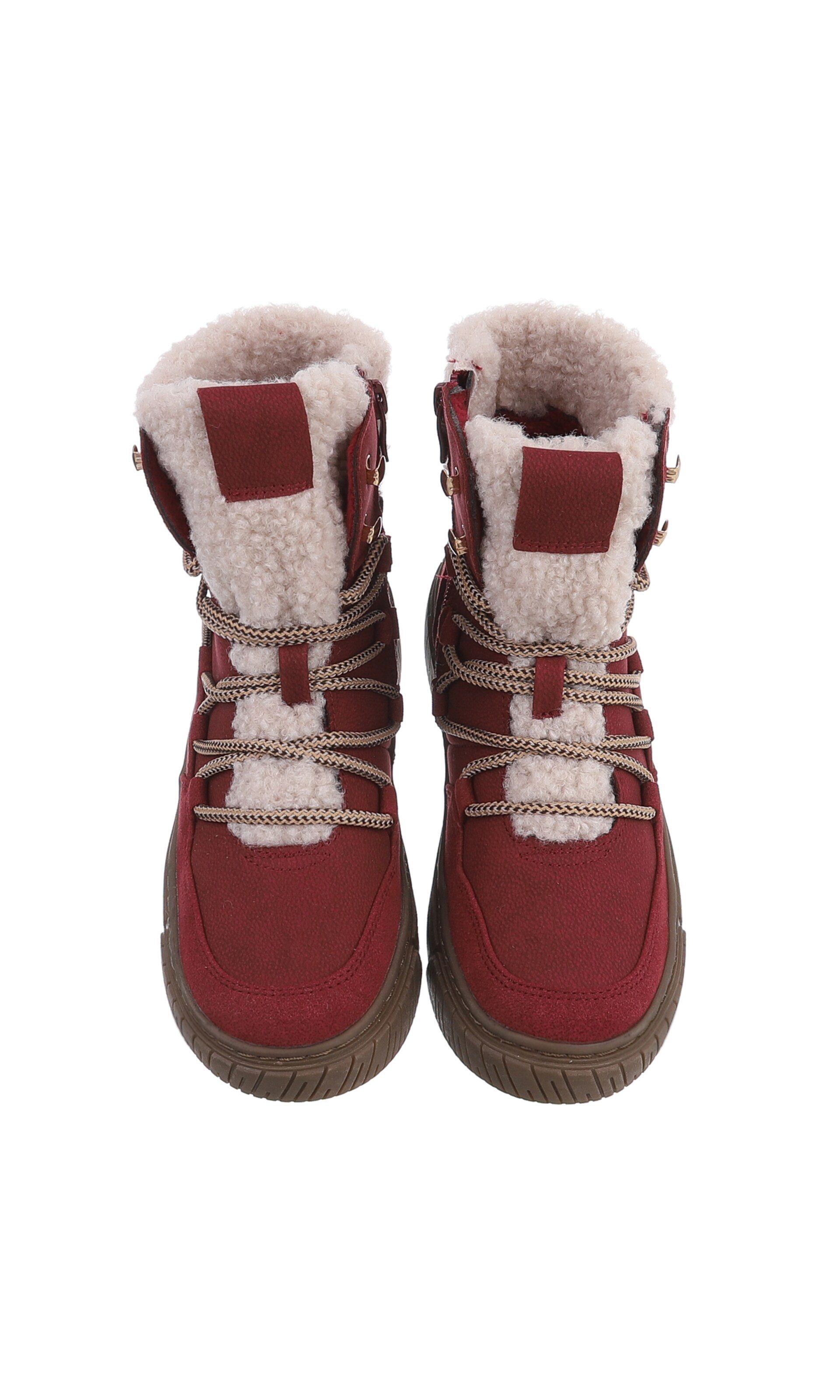 Ital-Design Schnürstiefelette in Rot