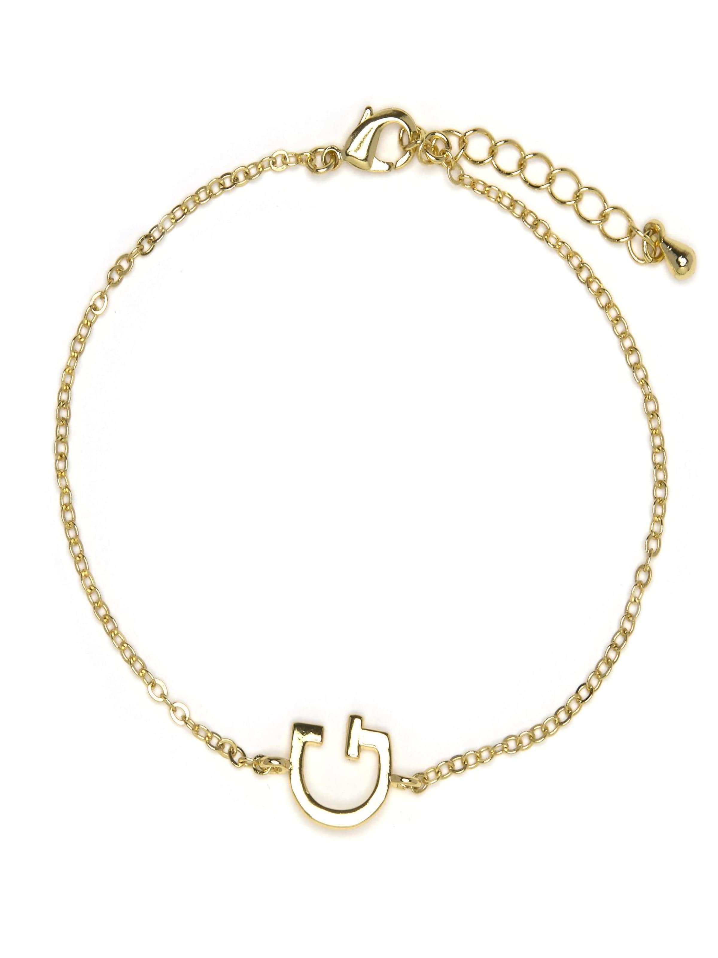 Luxenter - Pulseira 'Alphabet G' em ouro: frente