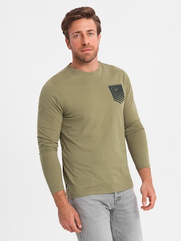 Ombre Shirt 'OM-LSPT-0118' in Green: front