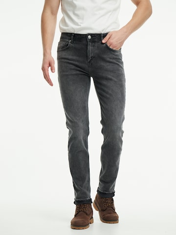 WEM Fashion Tapered Jeans 'Oscar' in Grijs: voorkant