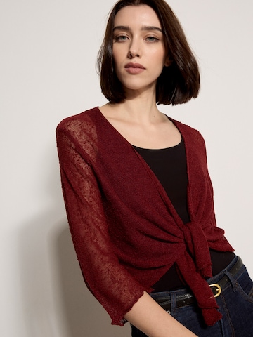 Cardigan oversize ' ' Apricot en rouge : devant