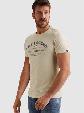 PME Legend T-shirt 'T-shirt in jersey with artwork' i beige: framsida