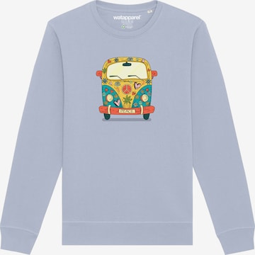Sweat-shirt ' Hippies Bus ' Watapparel en bleu : devant