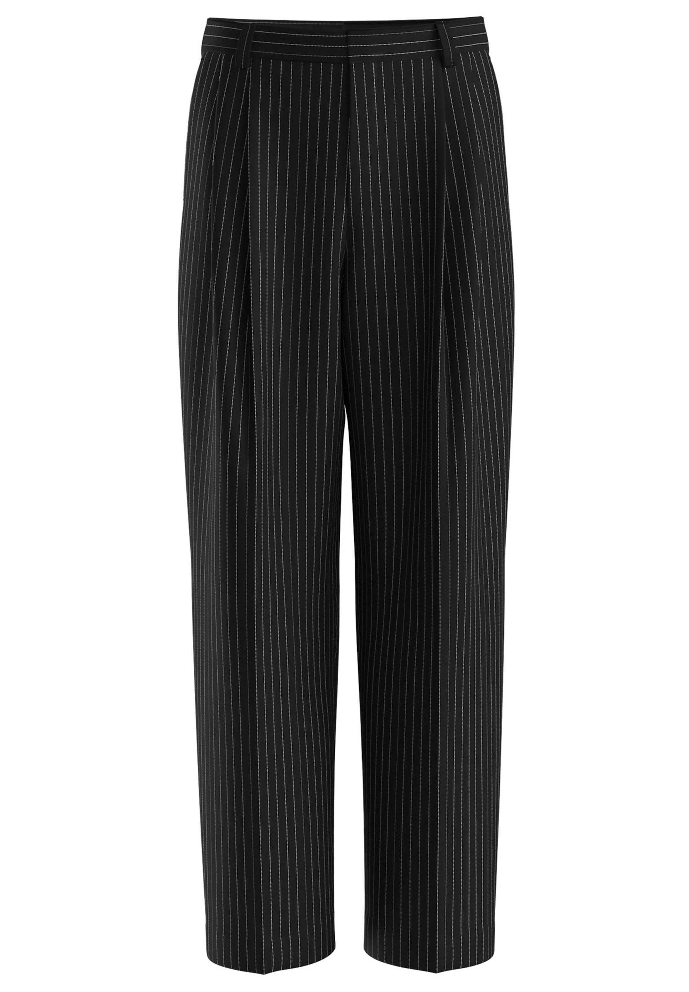 HUGO Loosefit Hose in Schwarz: Vorderseite