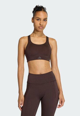 Bustier Soutien-gorge de sport 'Optime' ADIDAS PERFORMANCE en marron