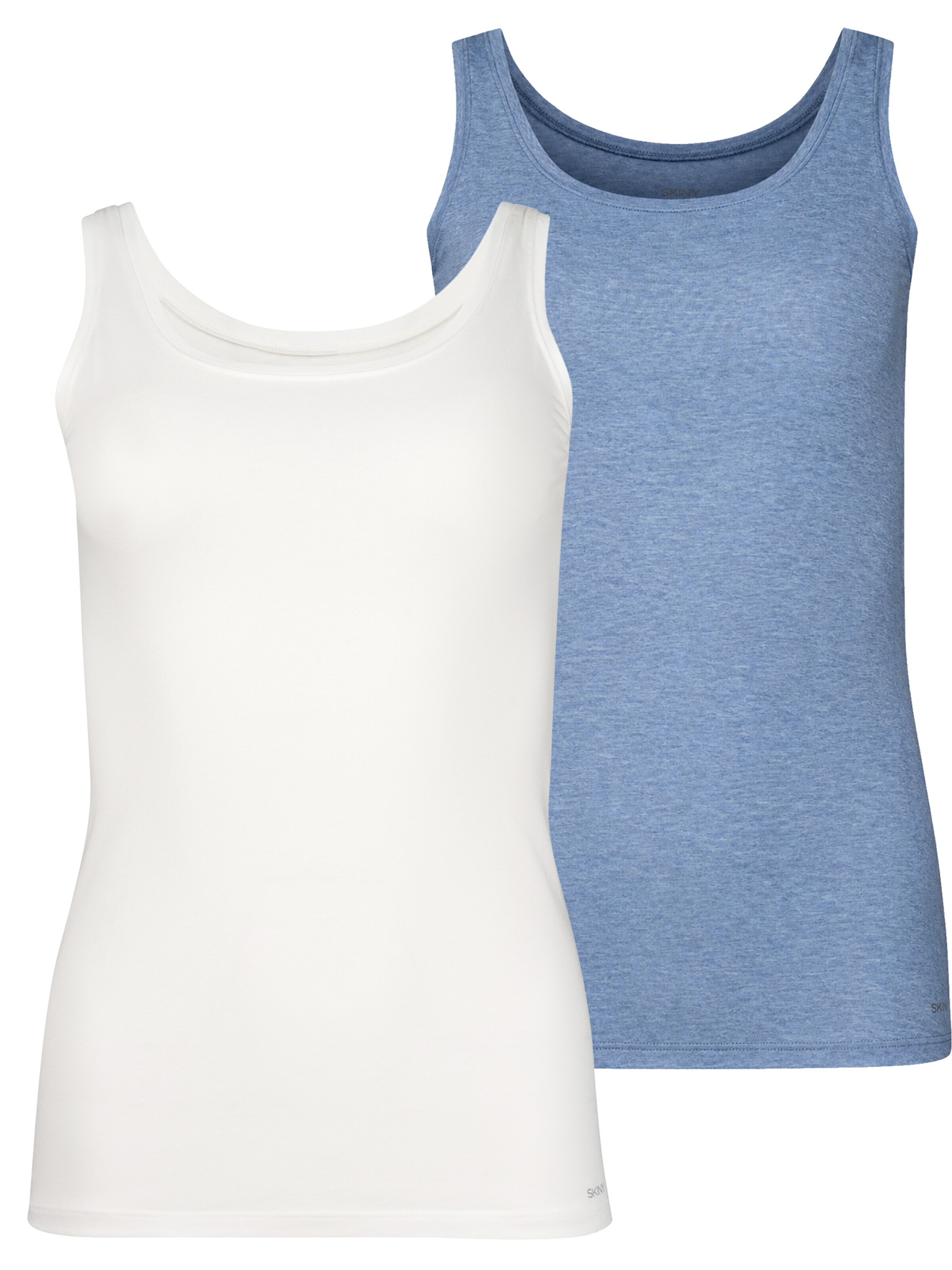 Skiny Top '2er P Tanktop' in Blue: front
