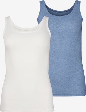 Skiny Top '2er P Tanktop' in Blue: front