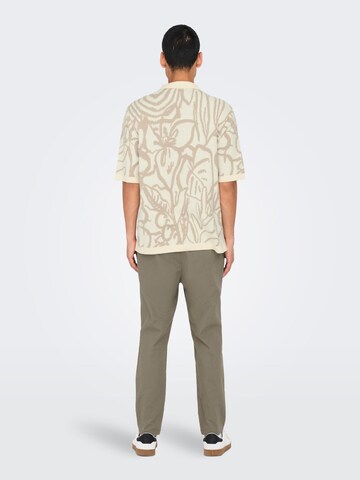 Only & Sons Knit Cardigan 'ONSKimo' in White