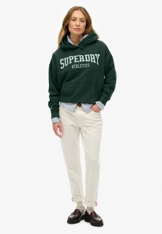 Sweat-shirt 'Athletic Essentials' Superdry en vert