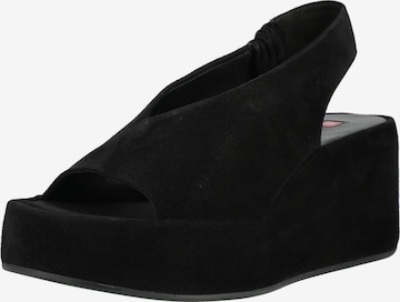Sandalo di Högl in nero: frontale