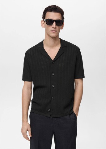 MANGO MAN Regular fit Overhemd 'Seul' in Zwart: voorkant