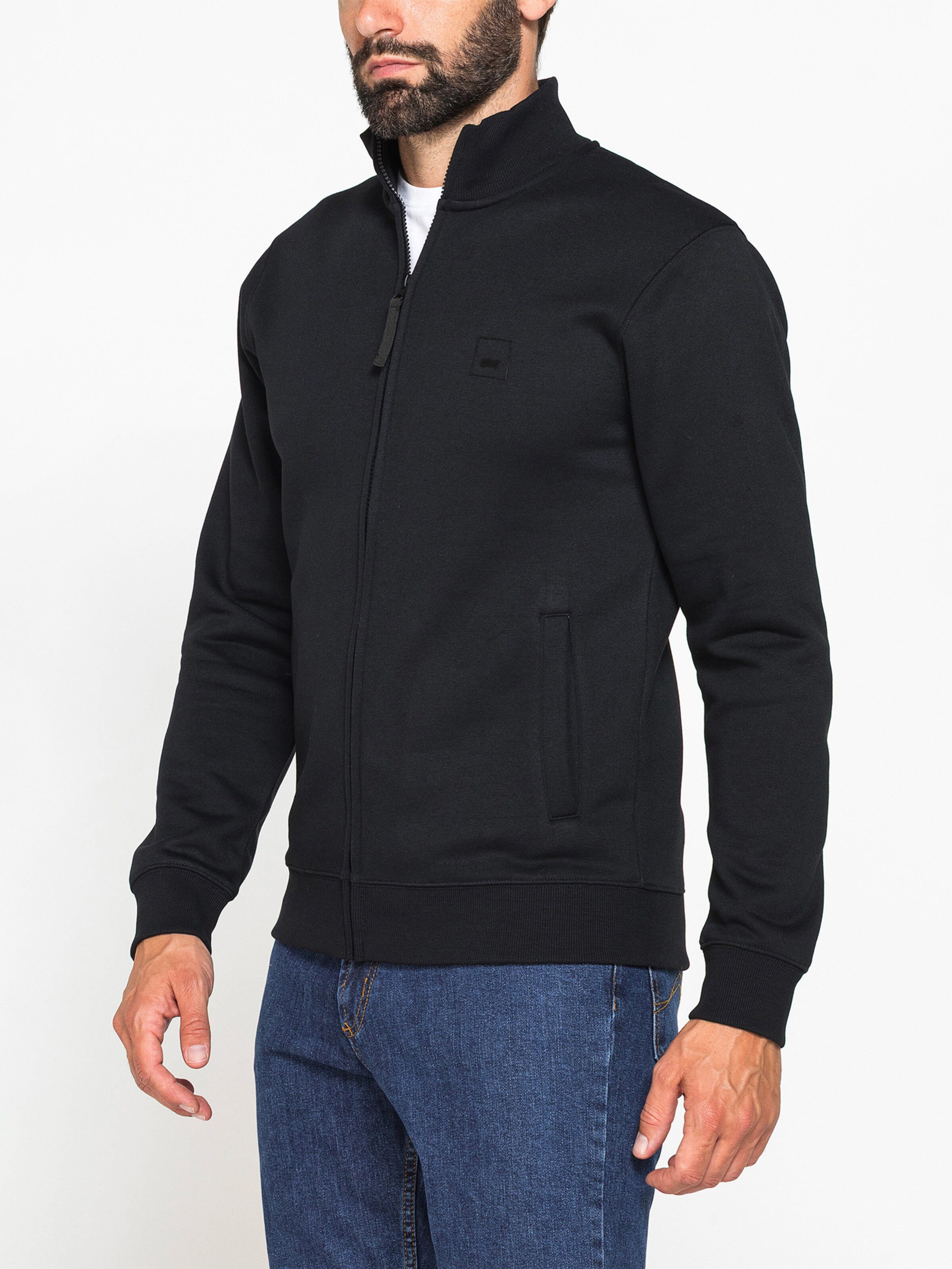 Carrera Jeans Sweatshirt 'Full Zip' in Black